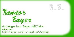 nandor bayer business card